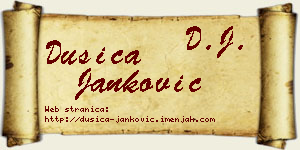 Dušica Janković vizit kartica